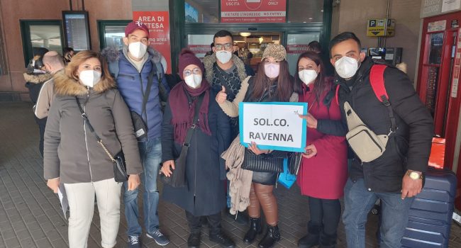 Personale sanitario arrivato dall'estero in supporto alla lotta covid in provincia di Ravenna