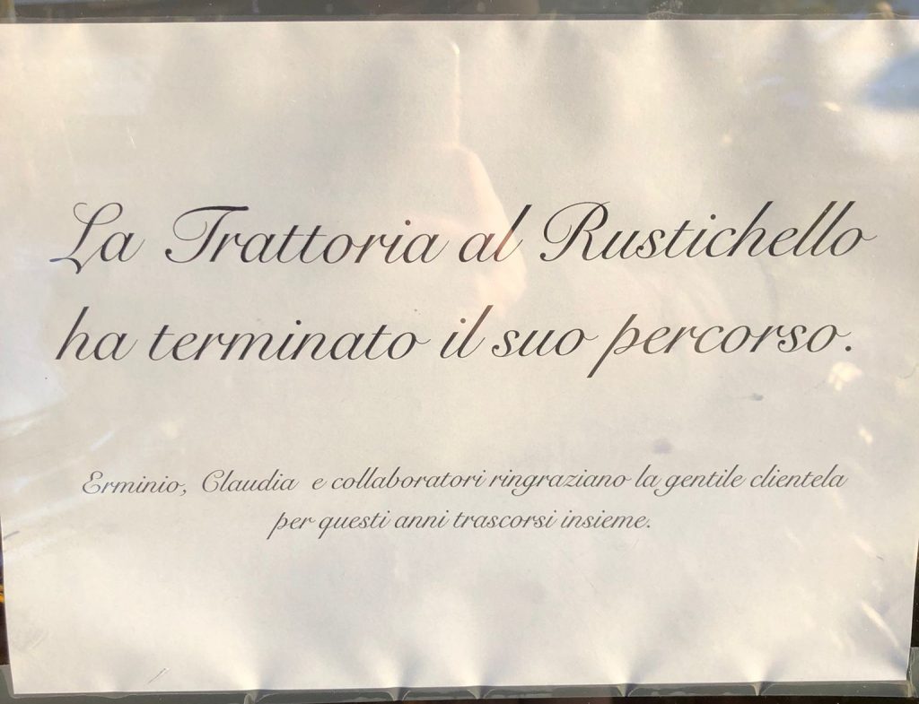 Chiude la Trattoria "Al Rustichello" di Ravenna